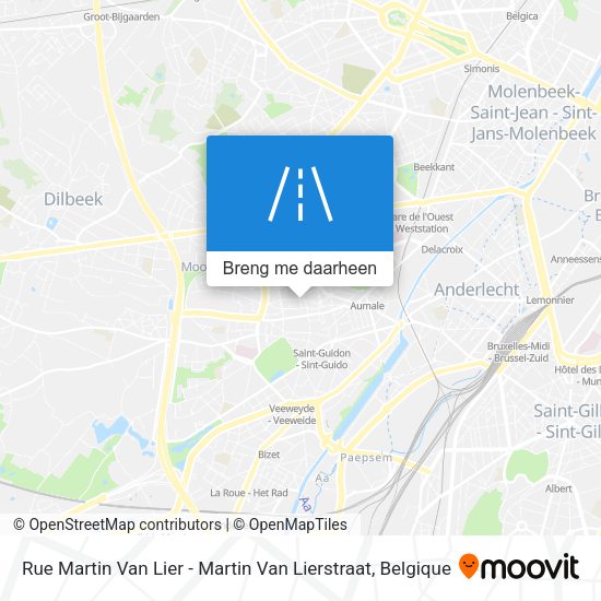 Rue Martin Van Lier - Martin Van Lierstraat kaart