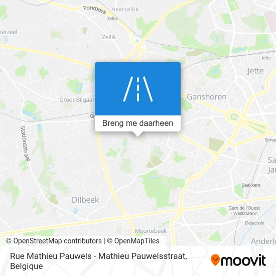 Rue Mathieu Pauwels - Mathieu Pauwelsstraat kaart