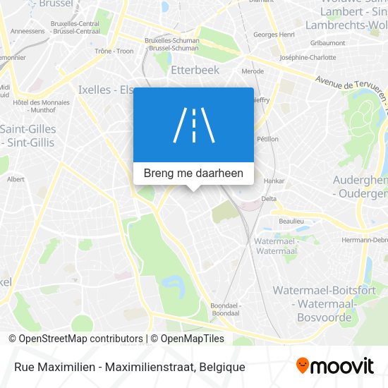 Rue Maximilien - Maximilienstraat kaart