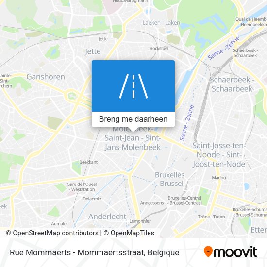 Rue Mommaerts - Mommaertsstraat kaart