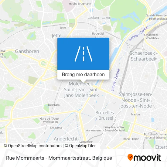 Rue Mommaerts - Mommaertsstraat kaart