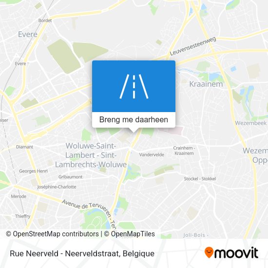 Rue Neerveld - Neerveldstraat kaart