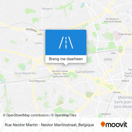 Rue Nestor Martin - Nestor Martinstraat kaart
