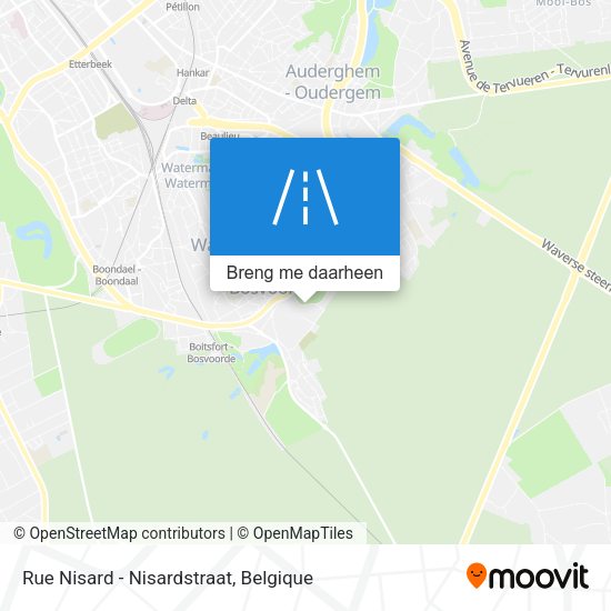 Rue Nisard - Nisardstraat kaart
