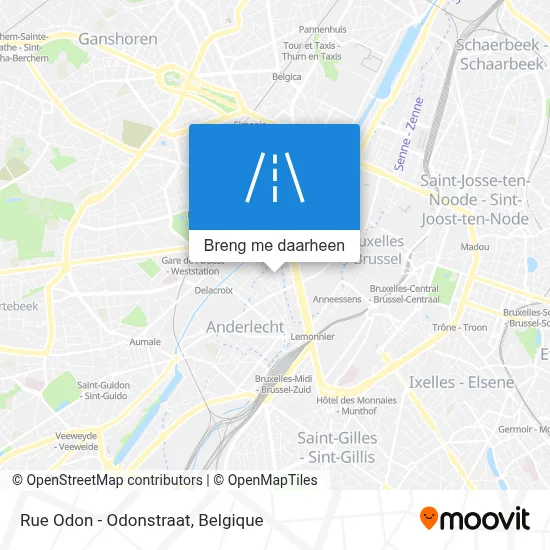Rue Odon - Odonstraat kaart