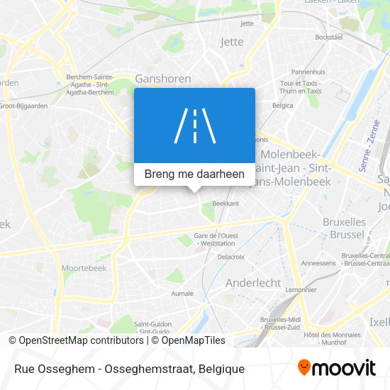 Rue Osseghem - Osseghemstraat kaart