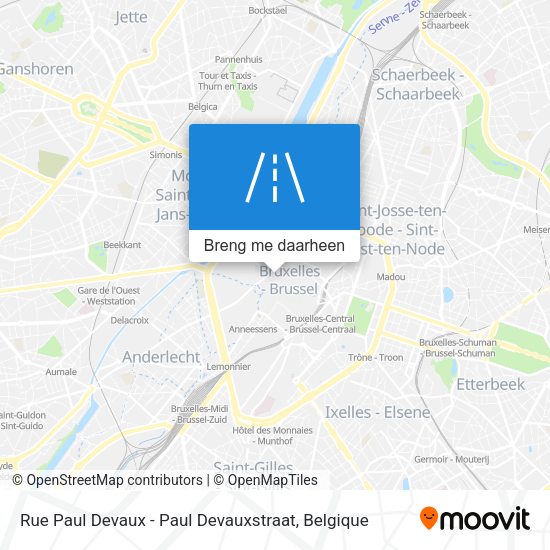Rue Paul Devaux - Paul Devauxstraat kaart