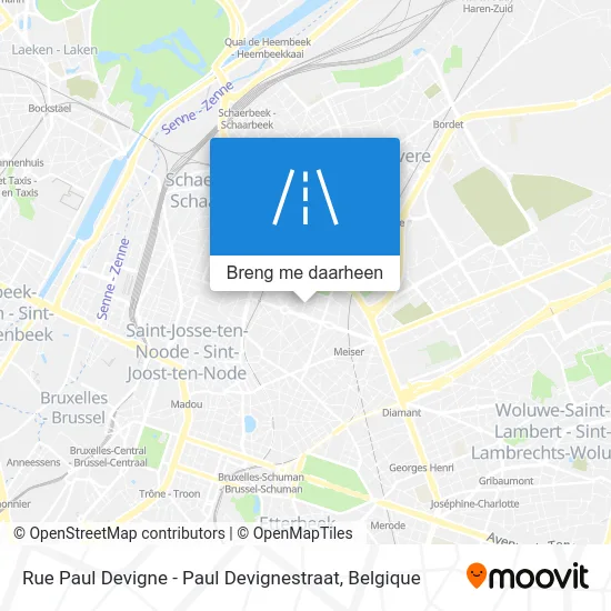 Rue Paul Devigne - Paul Devignestraat kaart