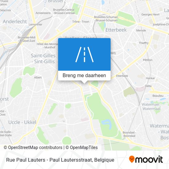 Rue Paul Lauters - Paul Lautersstraat kaart