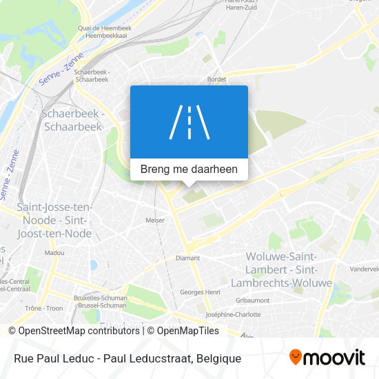 Rue Paul Leduc - Paul Leducstraat kaart