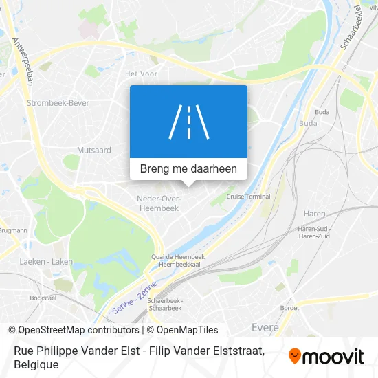 Rue Philippe Vander Elst - Filip Vander Elststraat kaart