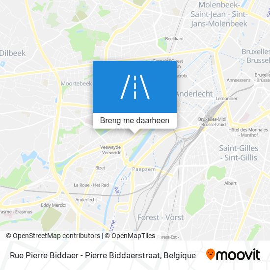 Rue Pierre Biddaer - Pierre Biddaerstraat kaart