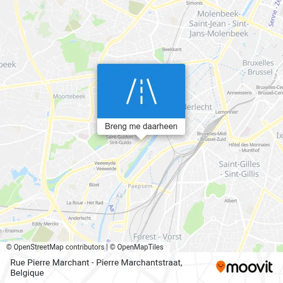 Rue Pierre Marchant - Pierre Marchantstraat kaart