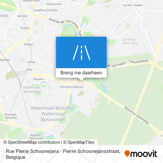 Rue Pierre Schoonejans - Pierre Schoonejansstraat kaart