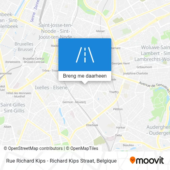 Rue Richard Kips - Richard Kips Straat kaart