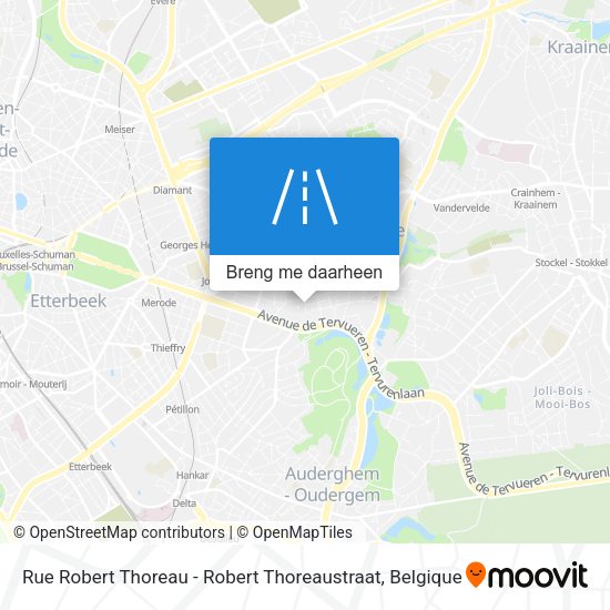 Rue Robert Thoreau - Robert Thoreaustraat kaart