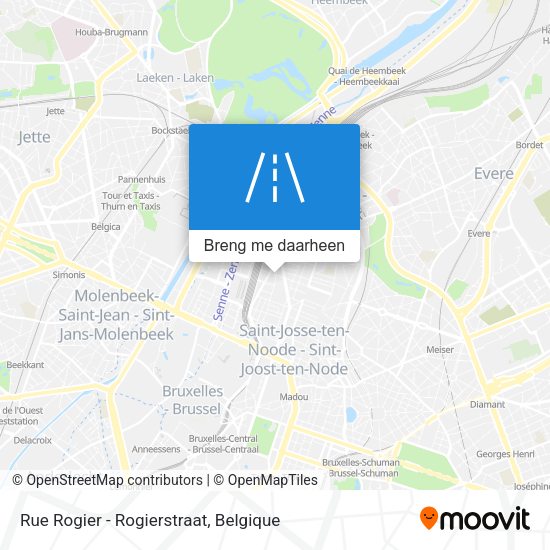 Rue Rogier - Rogierstraat kaart