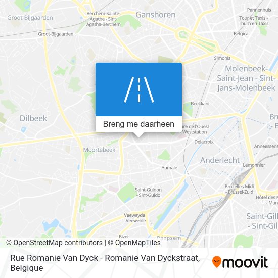 Rue Romanie Van Dyck - Romanie Van Dyckstraat kaart