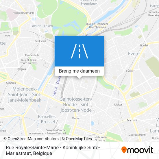 Rue Royale-Sainte-Marie - Koninklijke Sinte-Mariastraat kaart