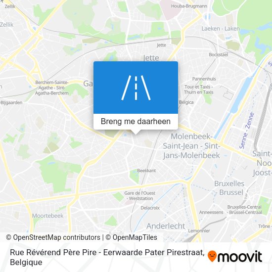 Rue Révérend Père Pire - Eerwaarde Pater Pirestraat kaart