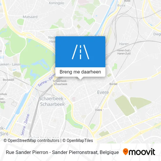 Rue Sander Pierron - Sander Pierronstraat kaart