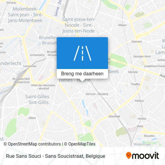 Rue Sans Souci - Sans Soucistraat kaart