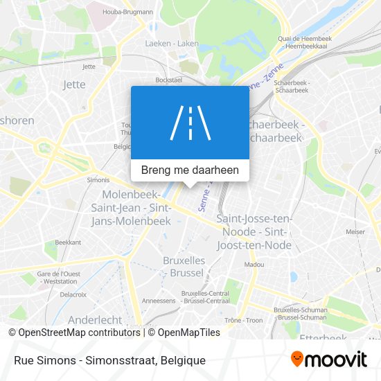 Rue Simons - Simonsstraat kaart