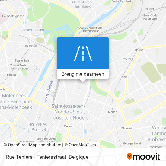 Rue Teniers - Teniersstraat kaart