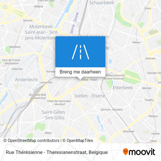Rue Thérésienne - Theresianenstraat kaart