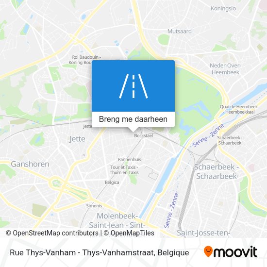 Rue Thys-Vanham - Thys-Vanhamstraat kaart