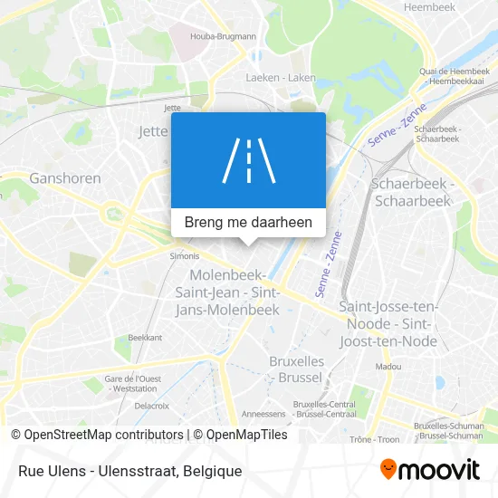 Rue Ulens - Ulensstraat kaart