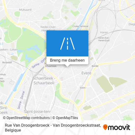 Rue Van Droogenbroeck - Van Droogenbroeckstraat kaart