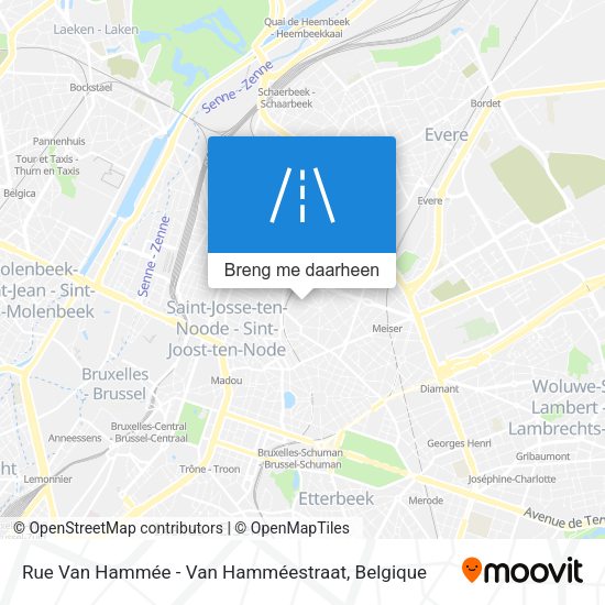 Rue Van Hammée - Van Hamméestraat kaart