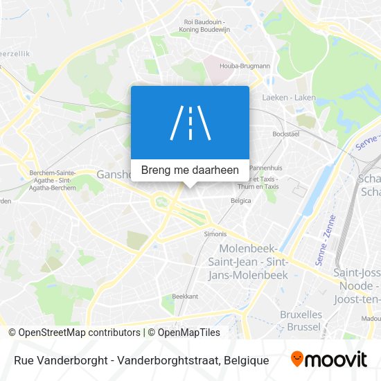 Rue Vanderborght - Vanderborghtstraat kaart