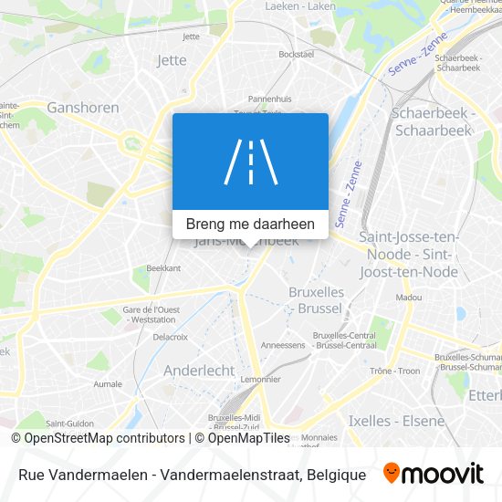 Rue Vandermaelen - Vandermaelenstraat kaart
