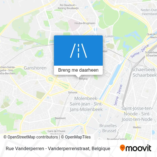 Rue Vanderperren - Vanderperrenstraat kaart