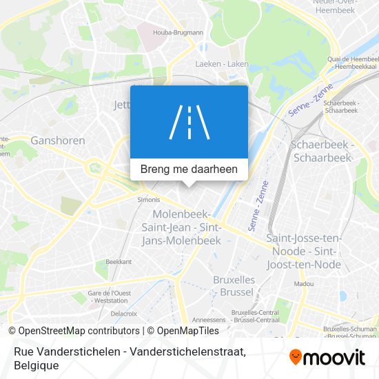 Rue Vanderstichelen - Vanderstichelenstraat kaart