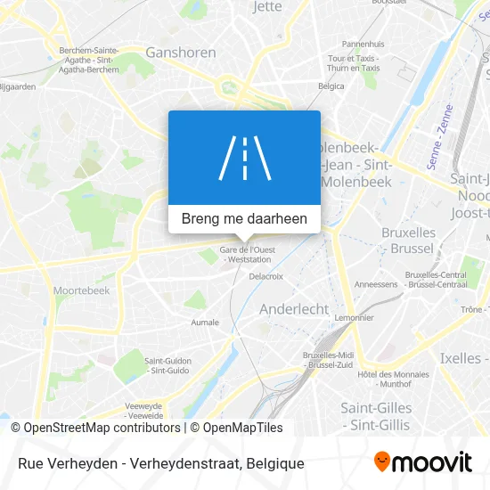 Rue Verheyden - Verheydenstraat kaart