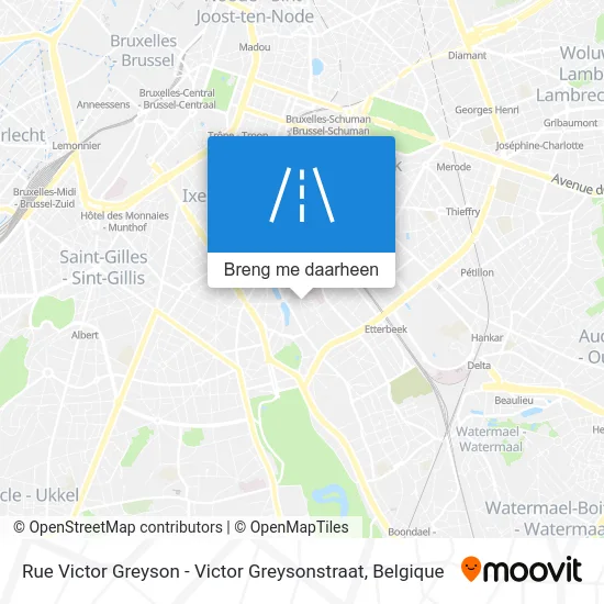 Rue Victor Greyson - Victor Greysonstraat kaart