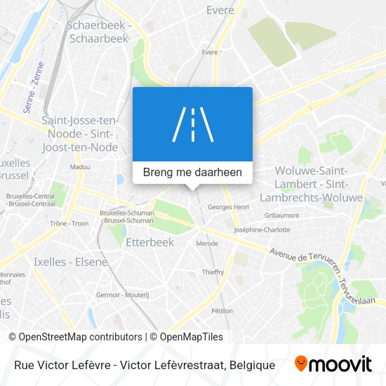 Rue Victor Lefèvre - Victor Lefèvrestraat kaart
