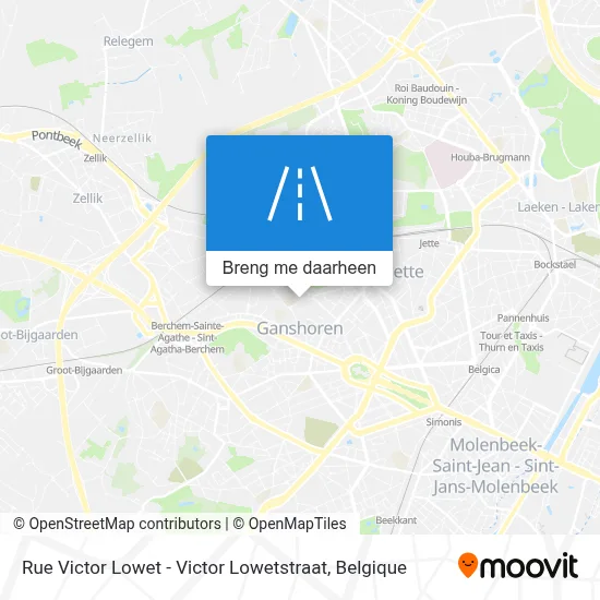 Rue Victor Lowet - Victor Lowetstraat kaart