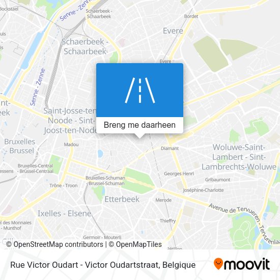 Rue Victor Oudart - Victor Oudartstraat kaart