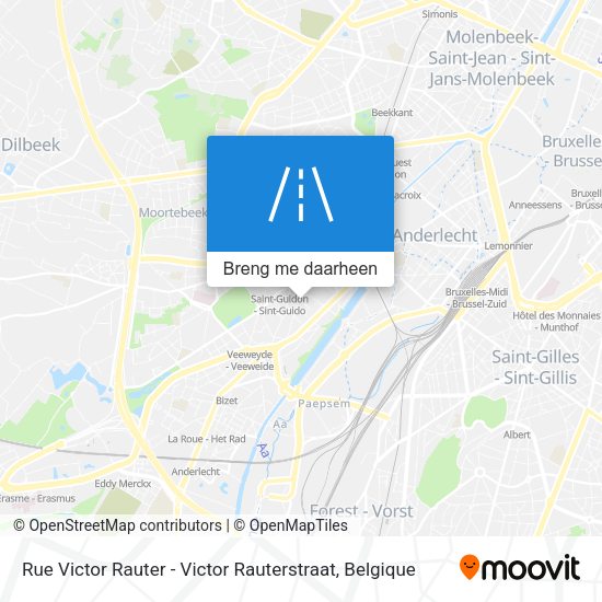 Rue Victor Rauter - Victor Rauterstraat kaart