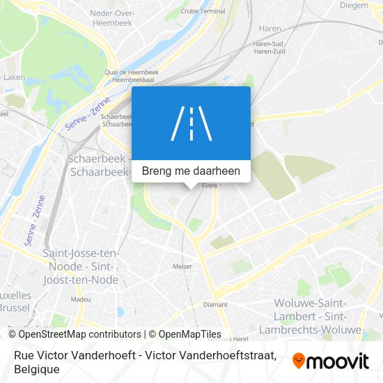 Rue Victor Vanderhoeft - Victor Vanderhoeftstraat kaart