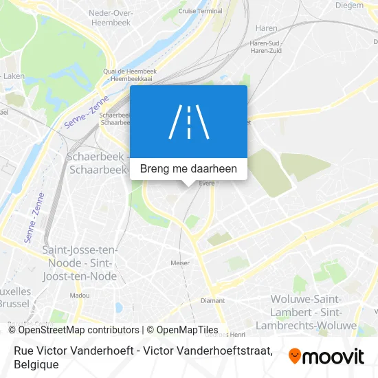 Rue Victor Vanderhoeft - Victor Vanderhoeftstraat kaart