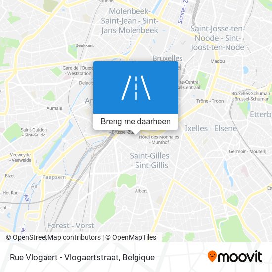 Rue Vlogaert - Vlogaertstraat kaart