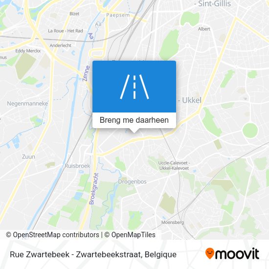 Rue Zwartebeek - Zwartebeekstraat kaart