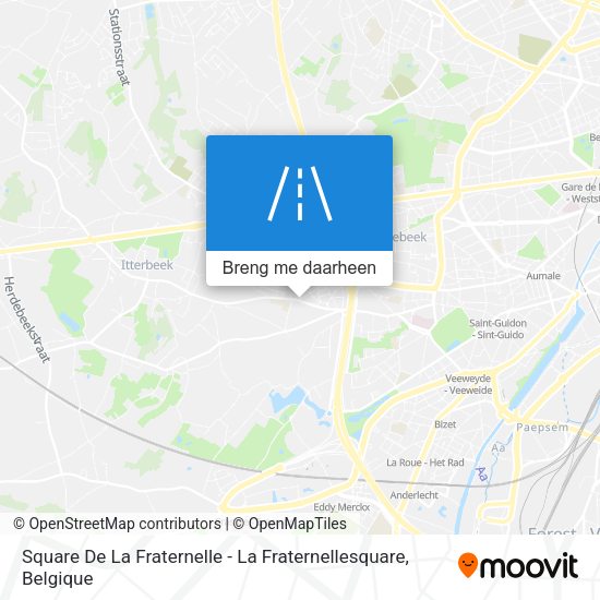 Square De La Fraternelle - La Fraternellesquare kaart