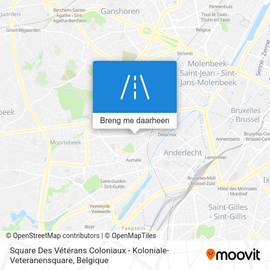 Square Des Vétérans Coloniaux - Koloniale-Veteranensquare kaart