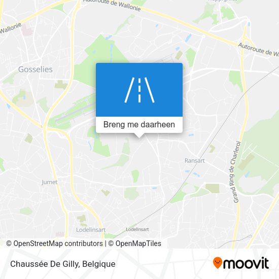 Chaussée De Gilly kaart